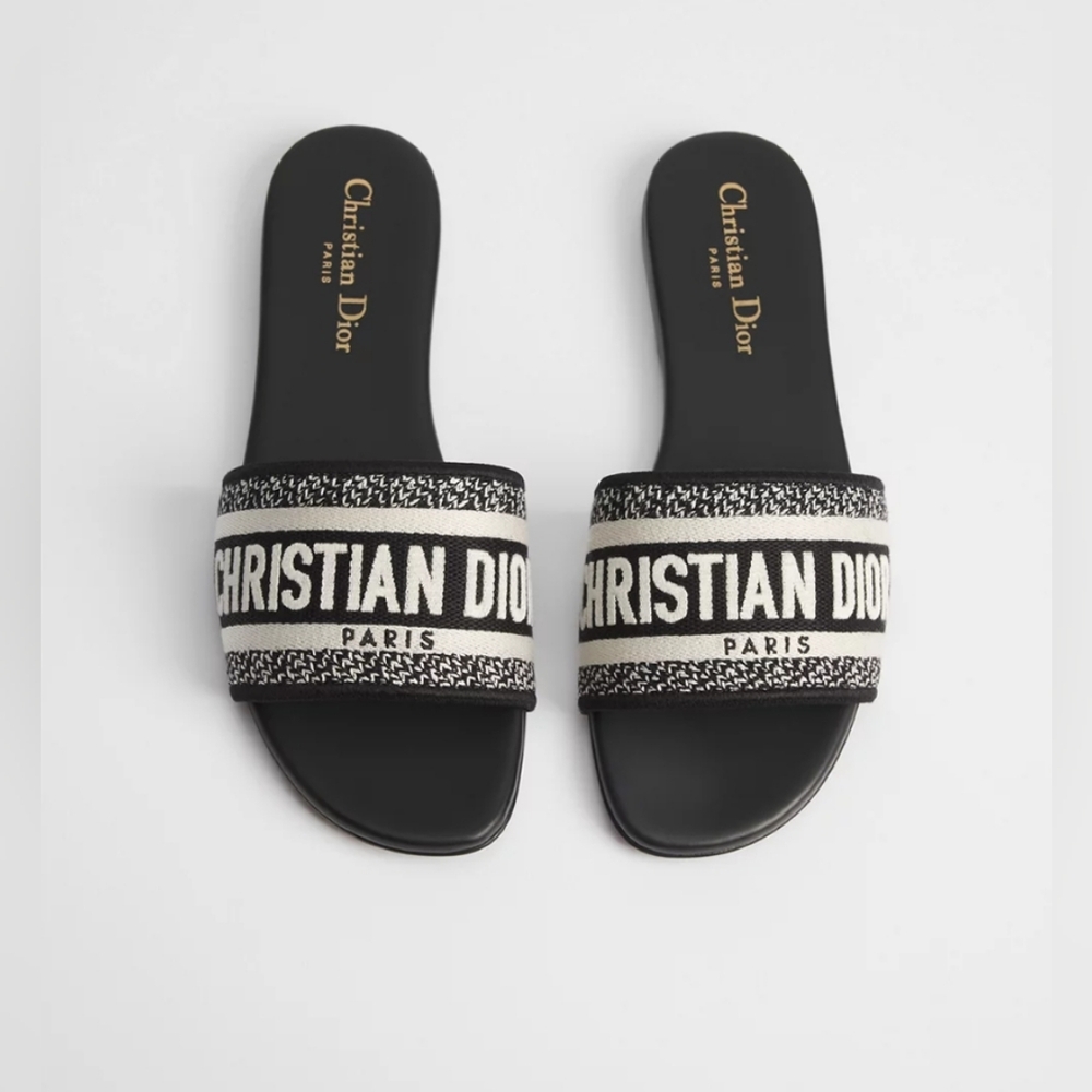 Dior Christian Dway Slide Black Sandals - Picture 5 of 7